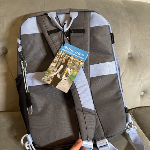 NWT Sherpani x REI Co-op Anti-Theft Convertible Backpack Gray/Blue Women - Picture 10 of 13